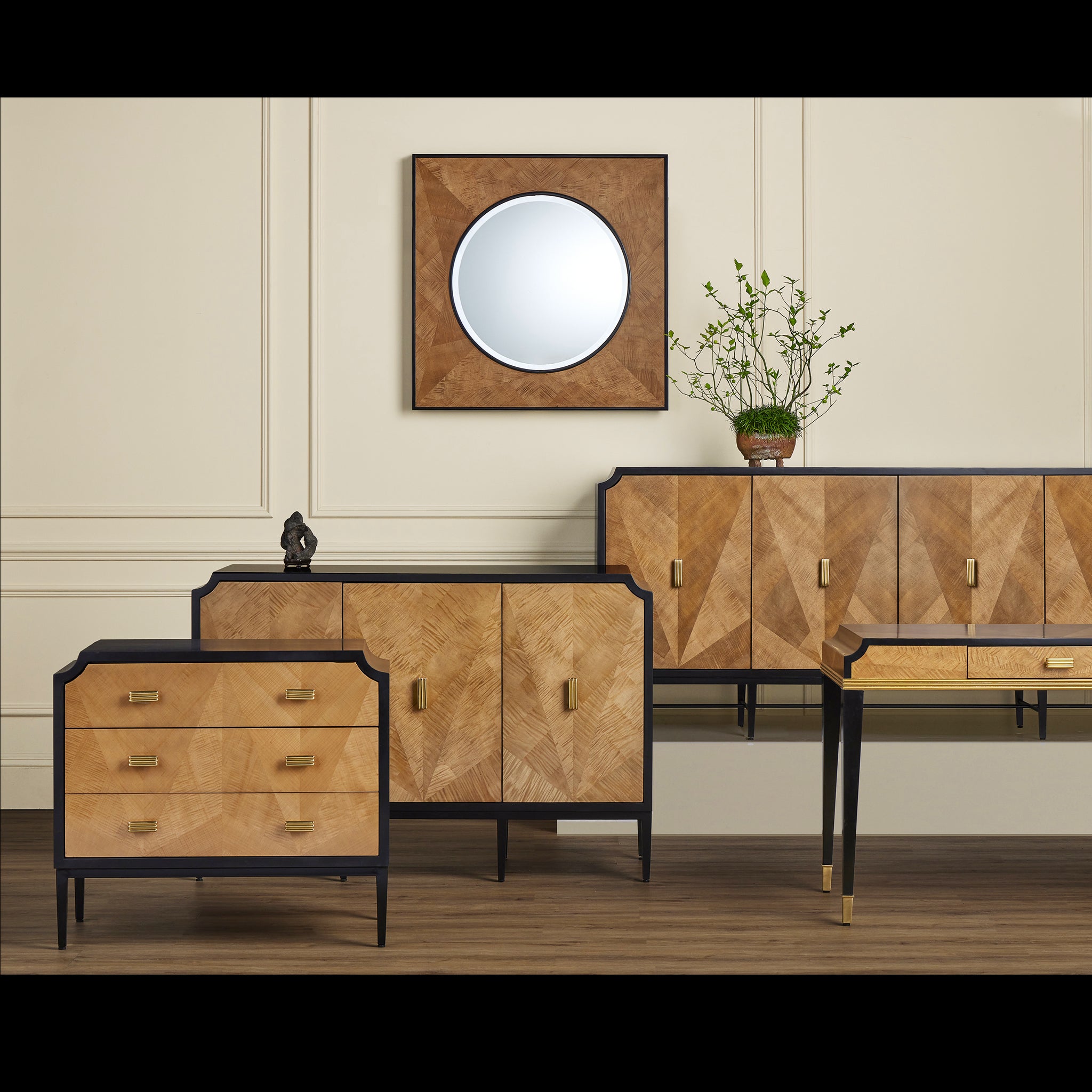 Currey & Company 46.5" Kallista Mahogany Writing Desk