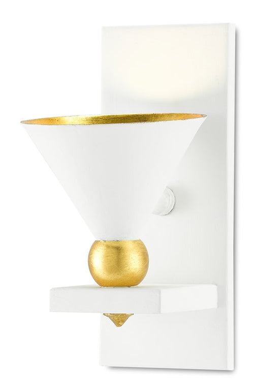 Currey & Company Moderne White Wall Sconce