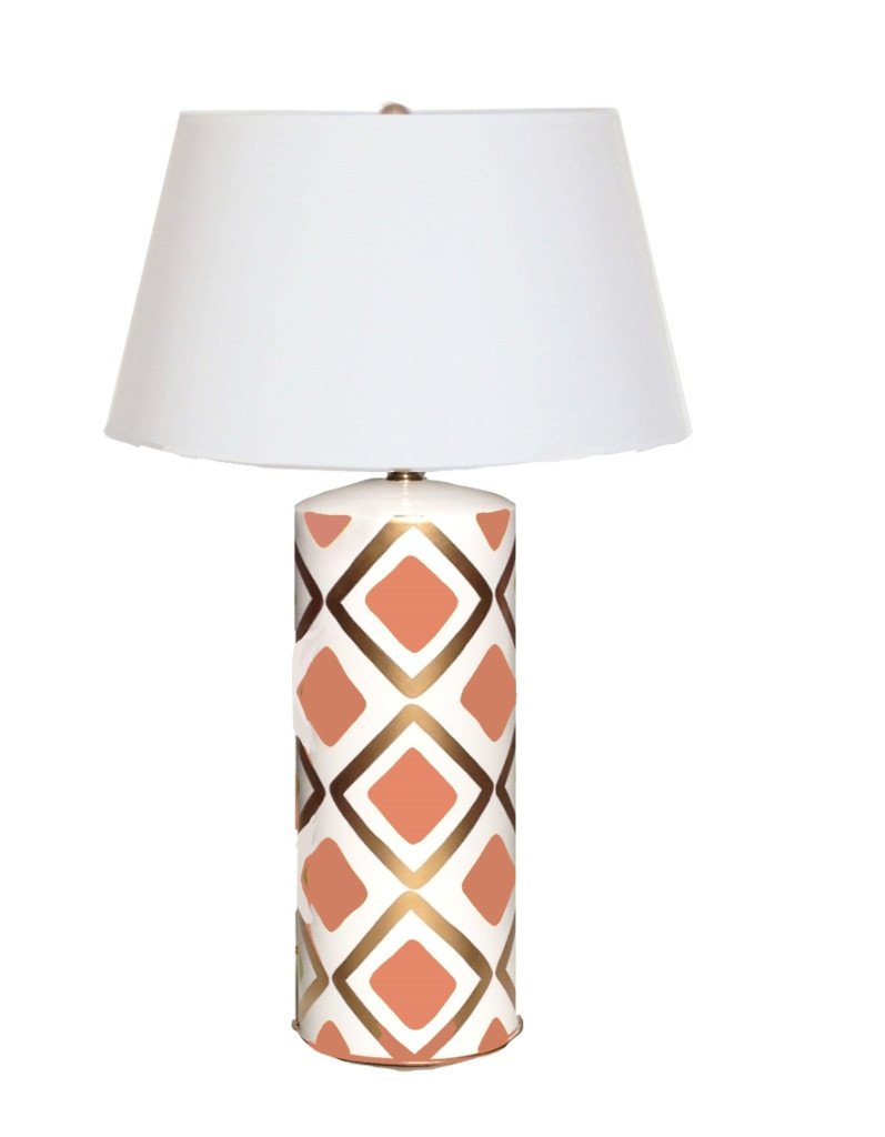 Dana Gibson Haslam Table Lamp in Salmon