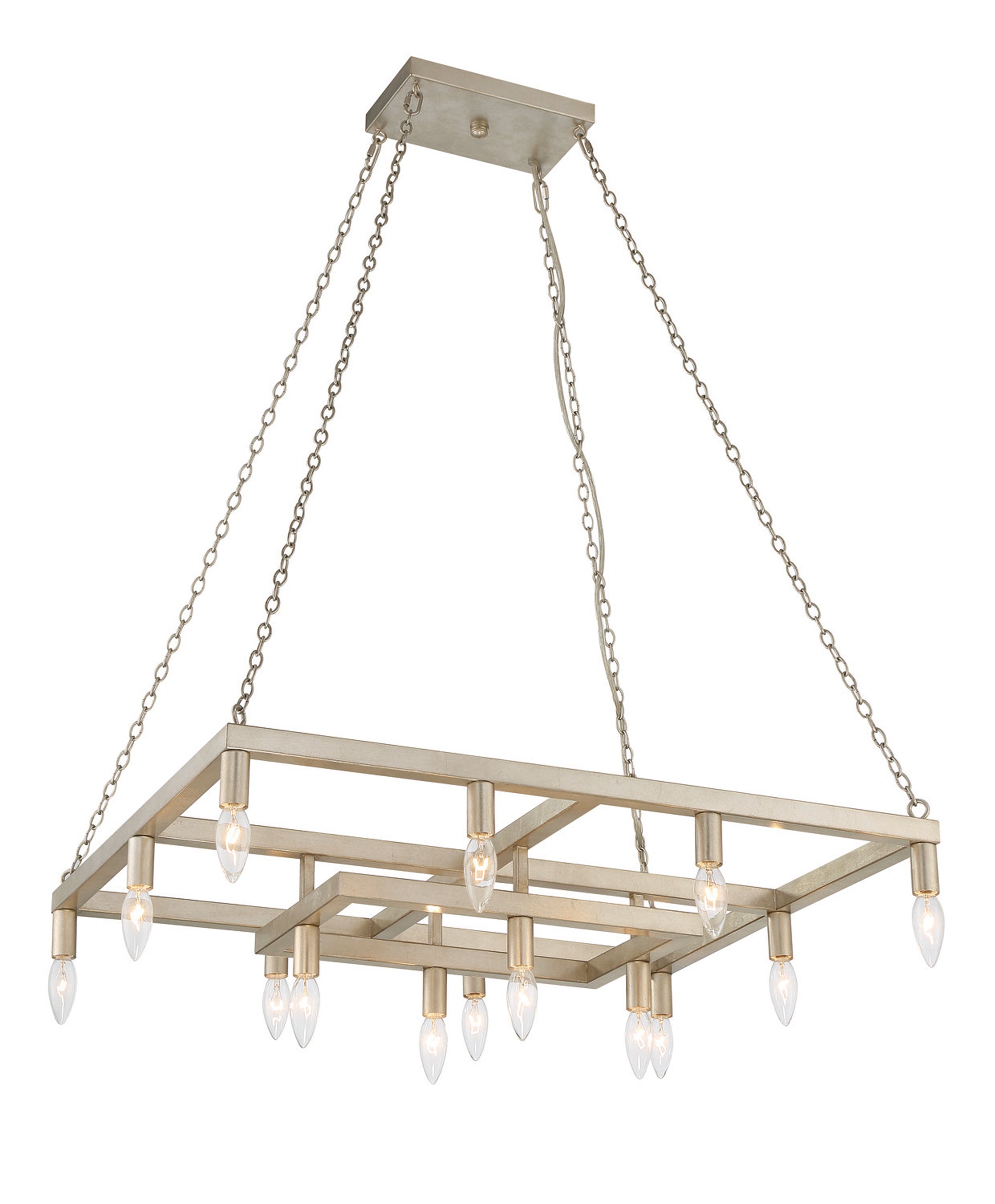Lumanity Cora 14 Light Modern Linear Chandelier