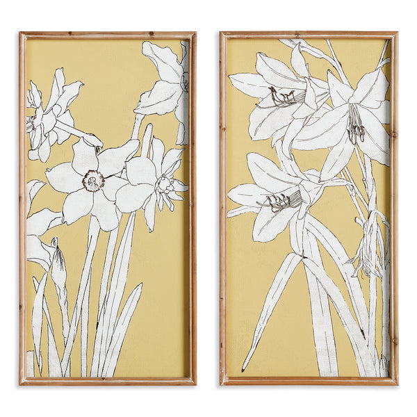 Napa Home And Garden Flowering Amaryllis Prints, Set Of 2