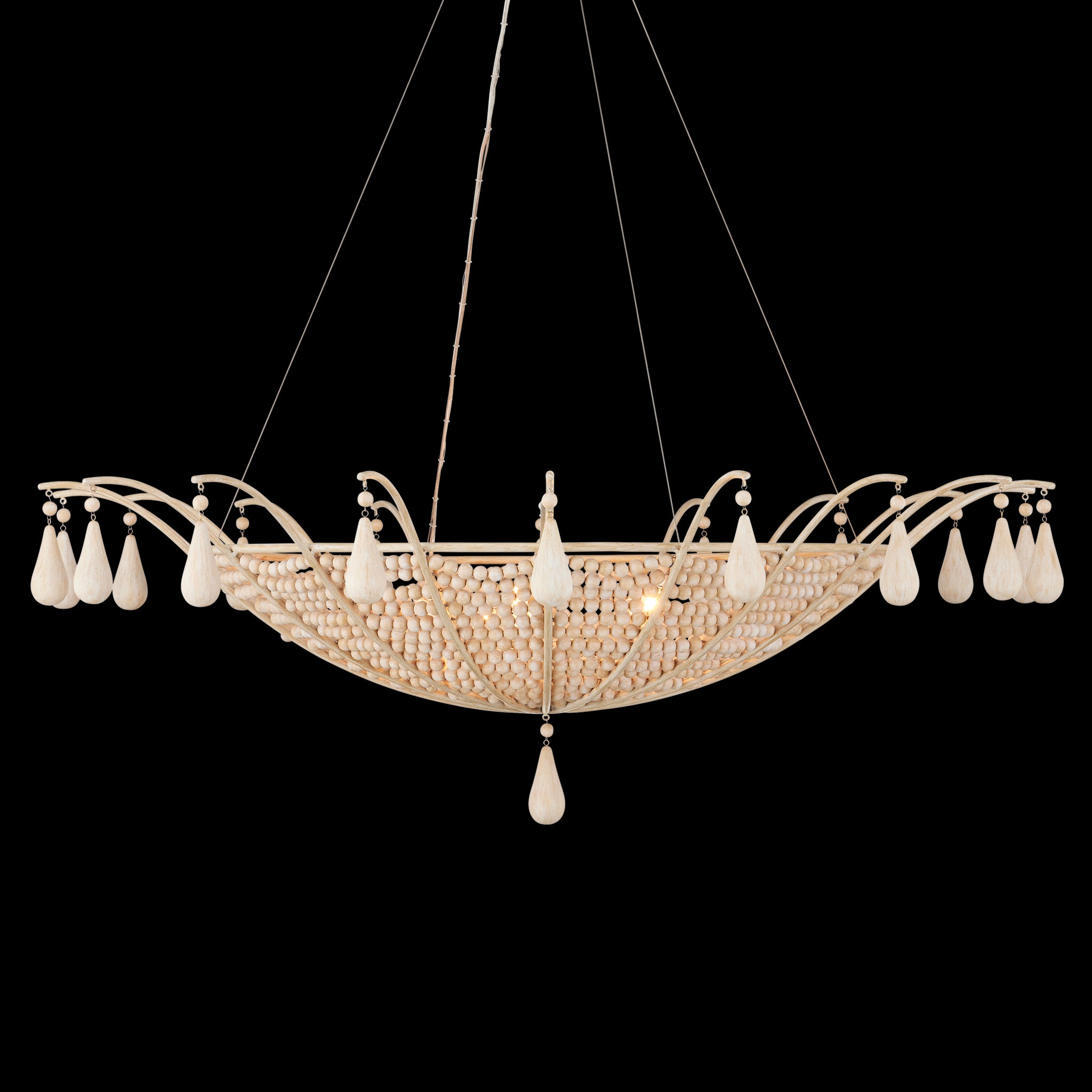 Currey & Company Korg 42.25"Beaded 5 Light Chandelier