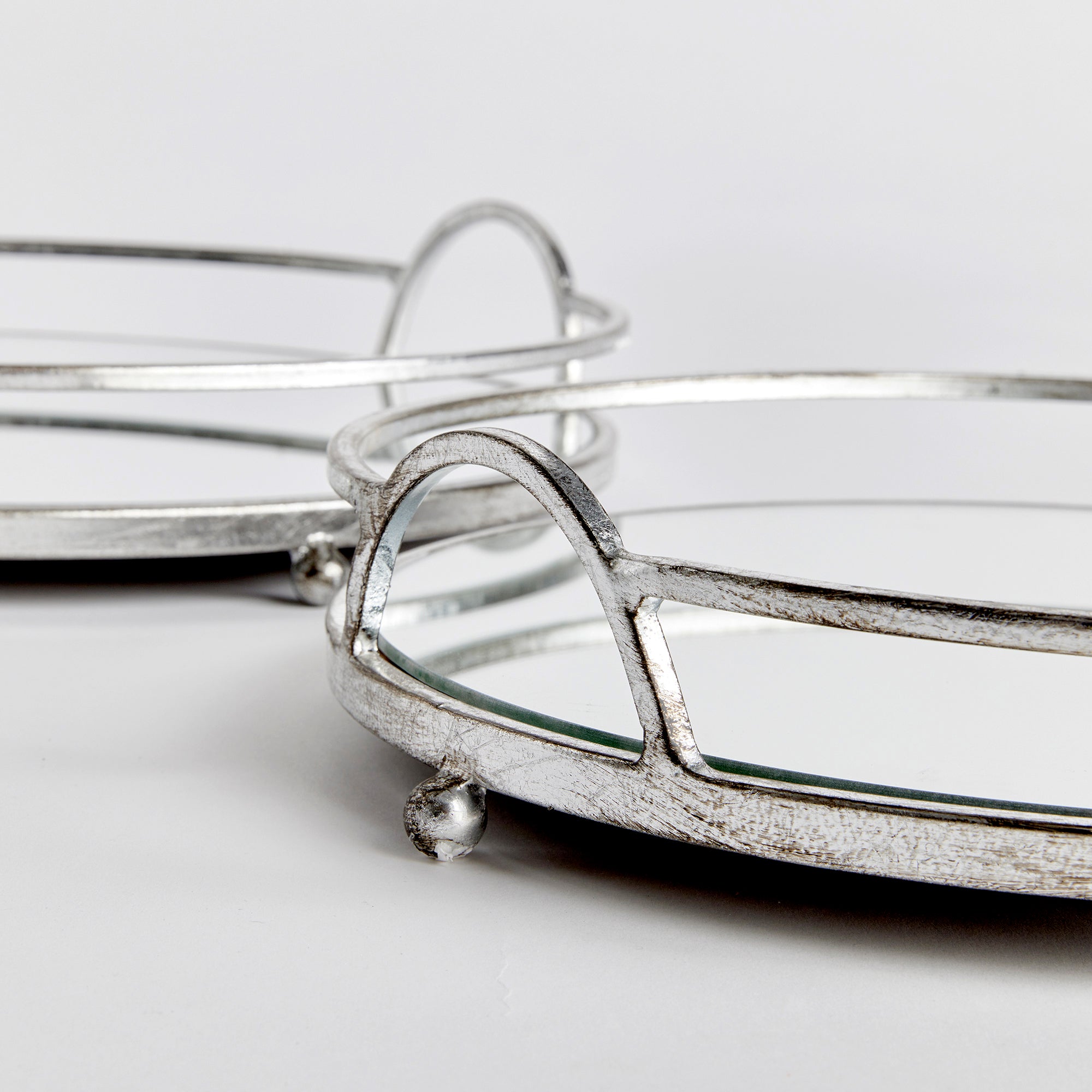 Napa Home And Garden Hudson Mirrored Trays St/2