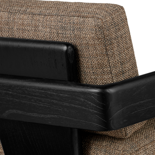 Currey & Company Upholstered Theo Lounge Chair, Rig Otter