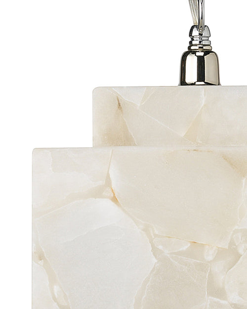 Jamie Young Borealis Cube Pendant In Alabaster