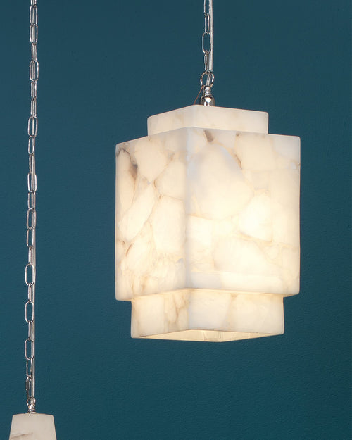 Jamie Young Borealis Cube Pendant In Alabaster