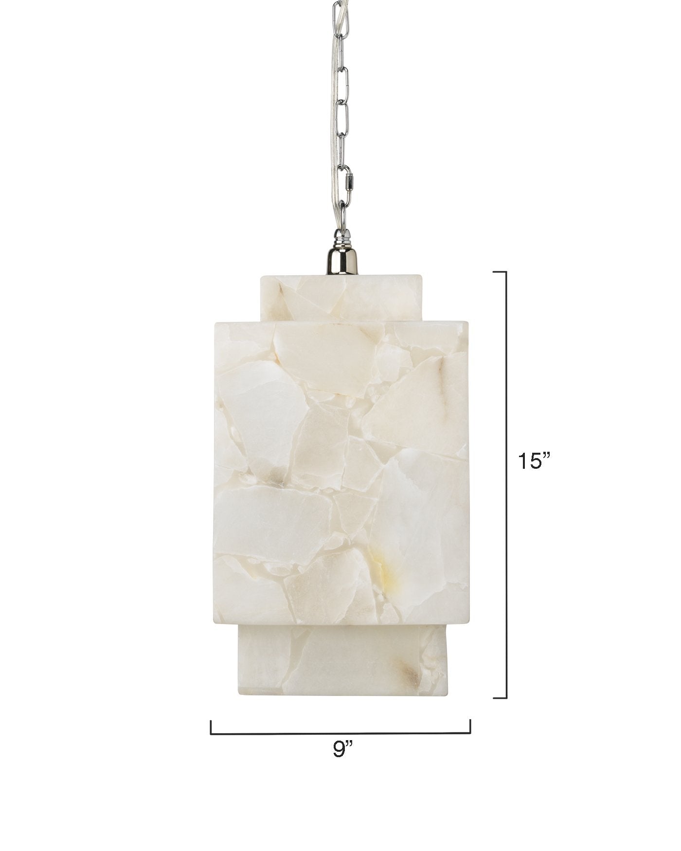 Jamie Young Borealis Cube Pendant In Alabaster