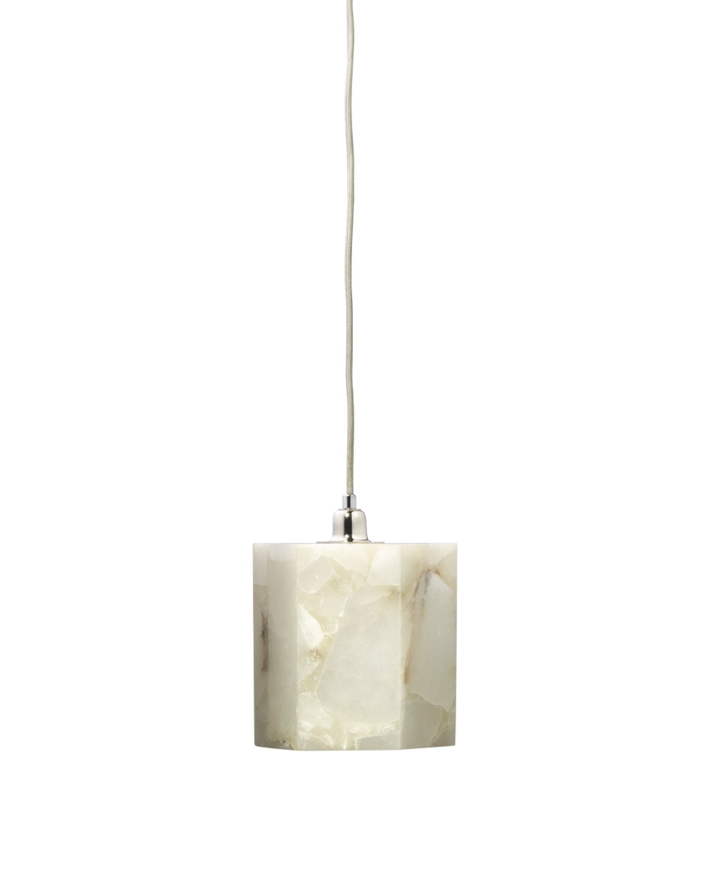 Jamie Young Borealis Hexagon Pendant In Alabaster