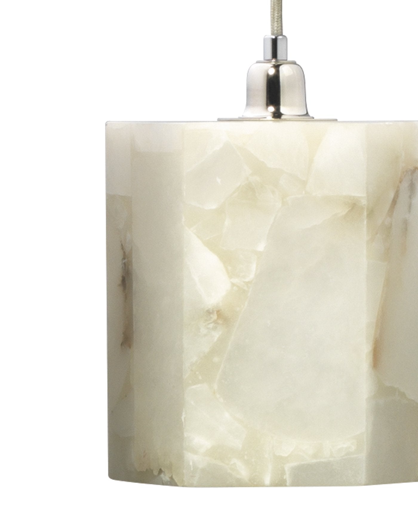 Jamie Young Borealis Hexagon Pendant In Alabaster