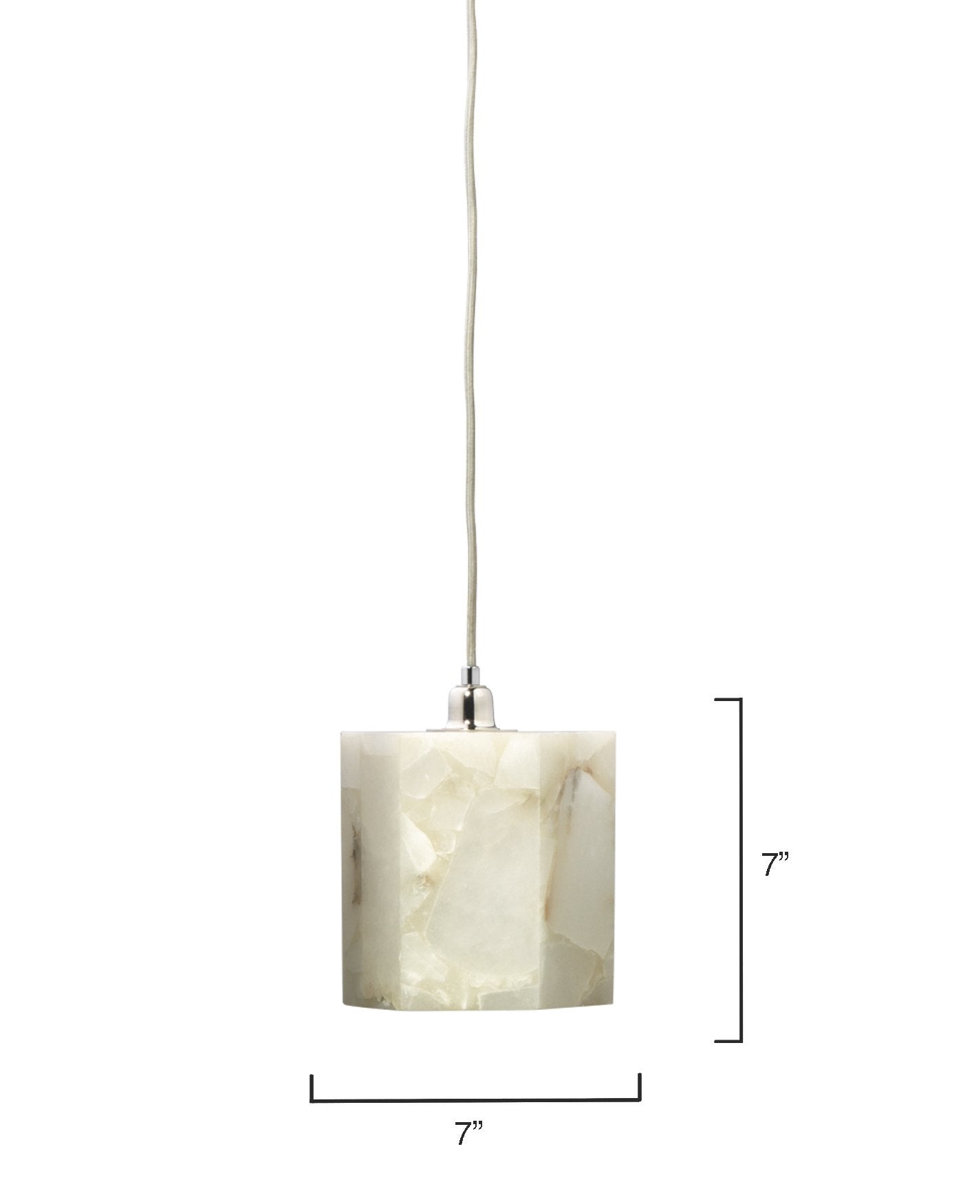 Jamie Young Borealis Hexagon Pendant In Alabaster