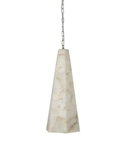 Jamie Young Borealis Tall Hexagon Pendant In Alabaster