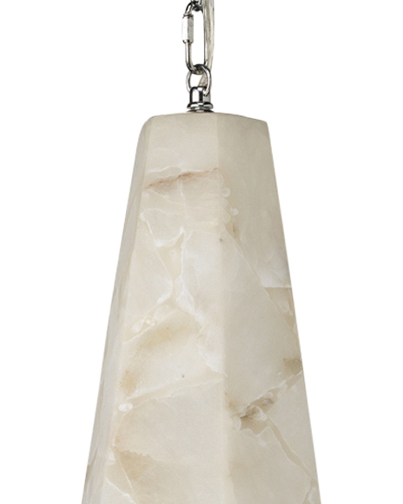 Jamie Young Borealis Tall Hexagon Pendant In Alabaster