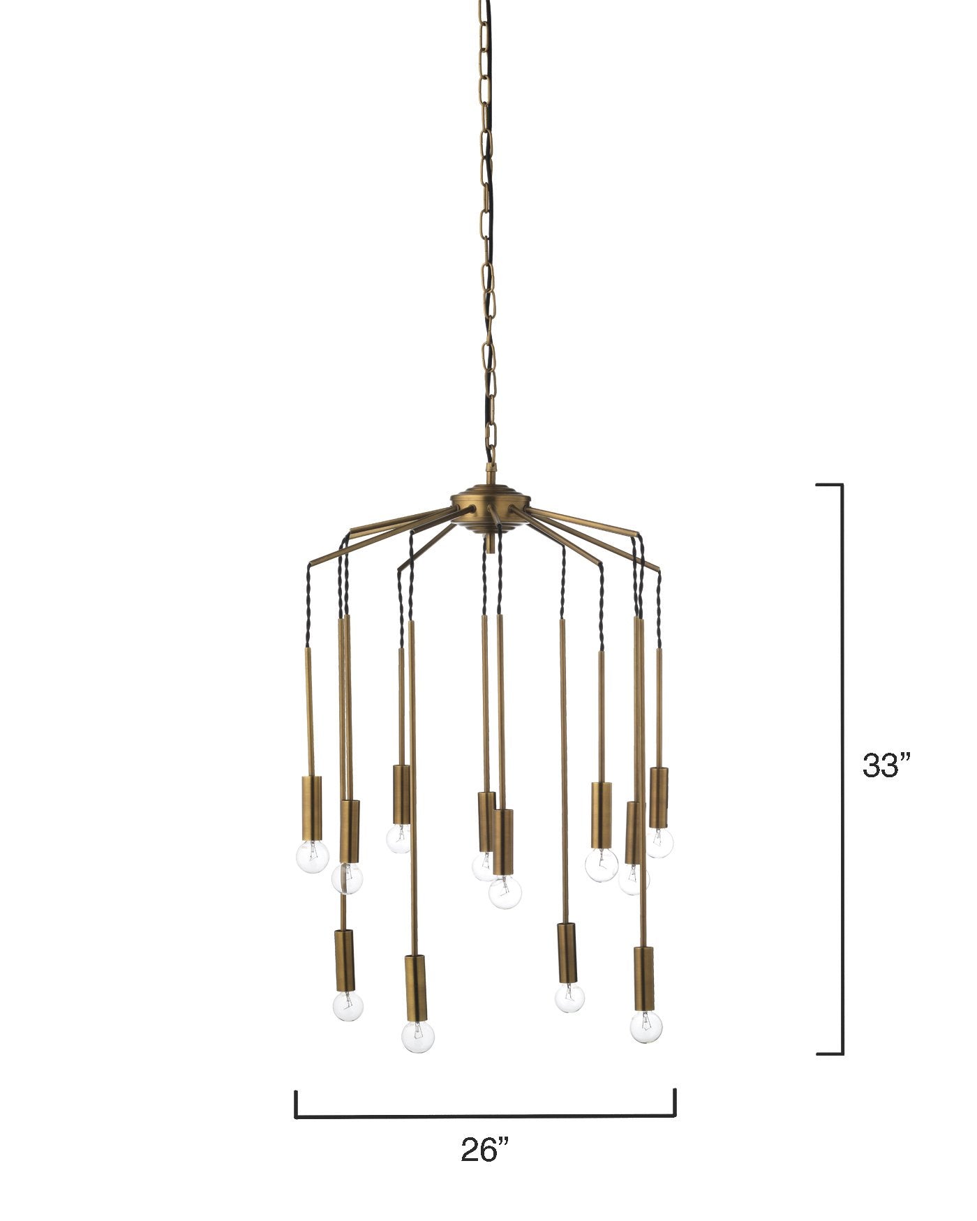 Jamie Young Cascade Pendant In Antique Brass