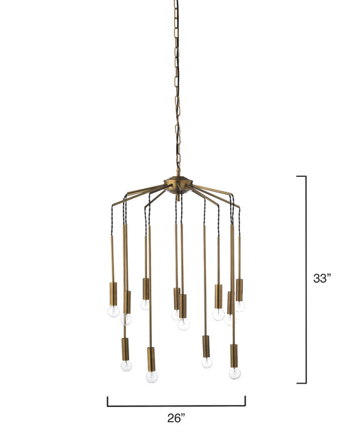 Jamie Young Cascade Pendant In Antique Brass