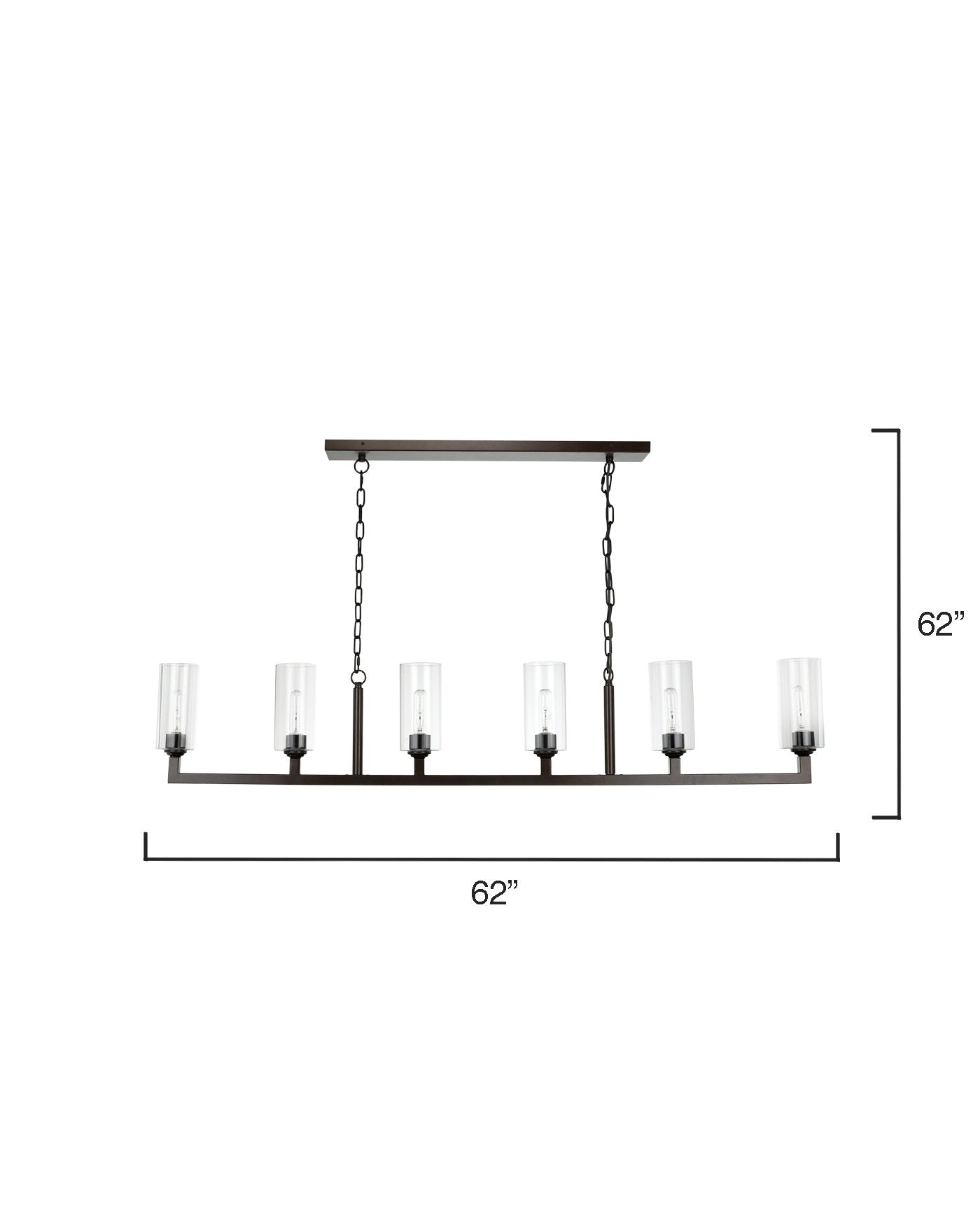 Jamie Young Linear 6 Light Chandelier