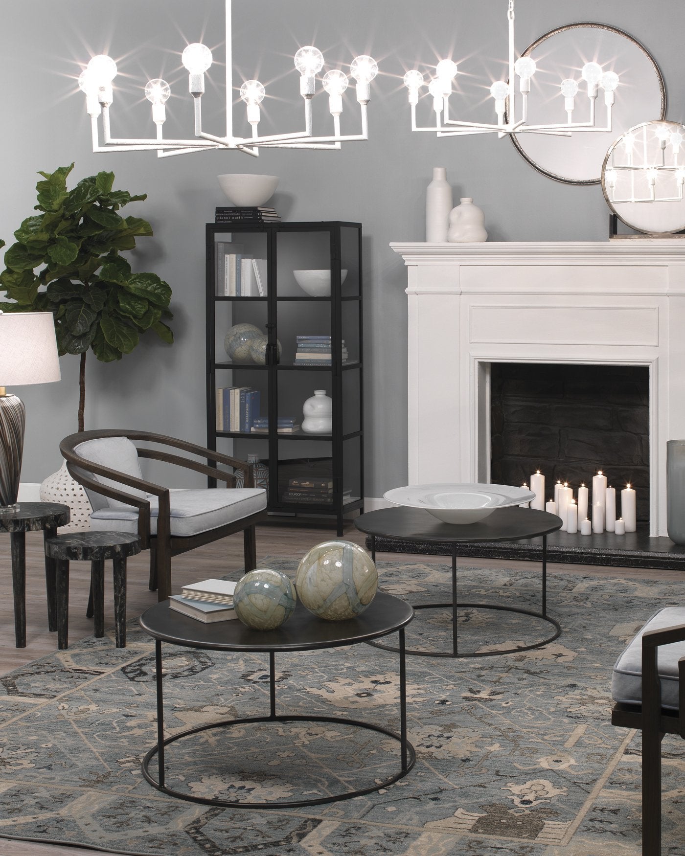 Jamie Young Park Chandelier In White Gesso