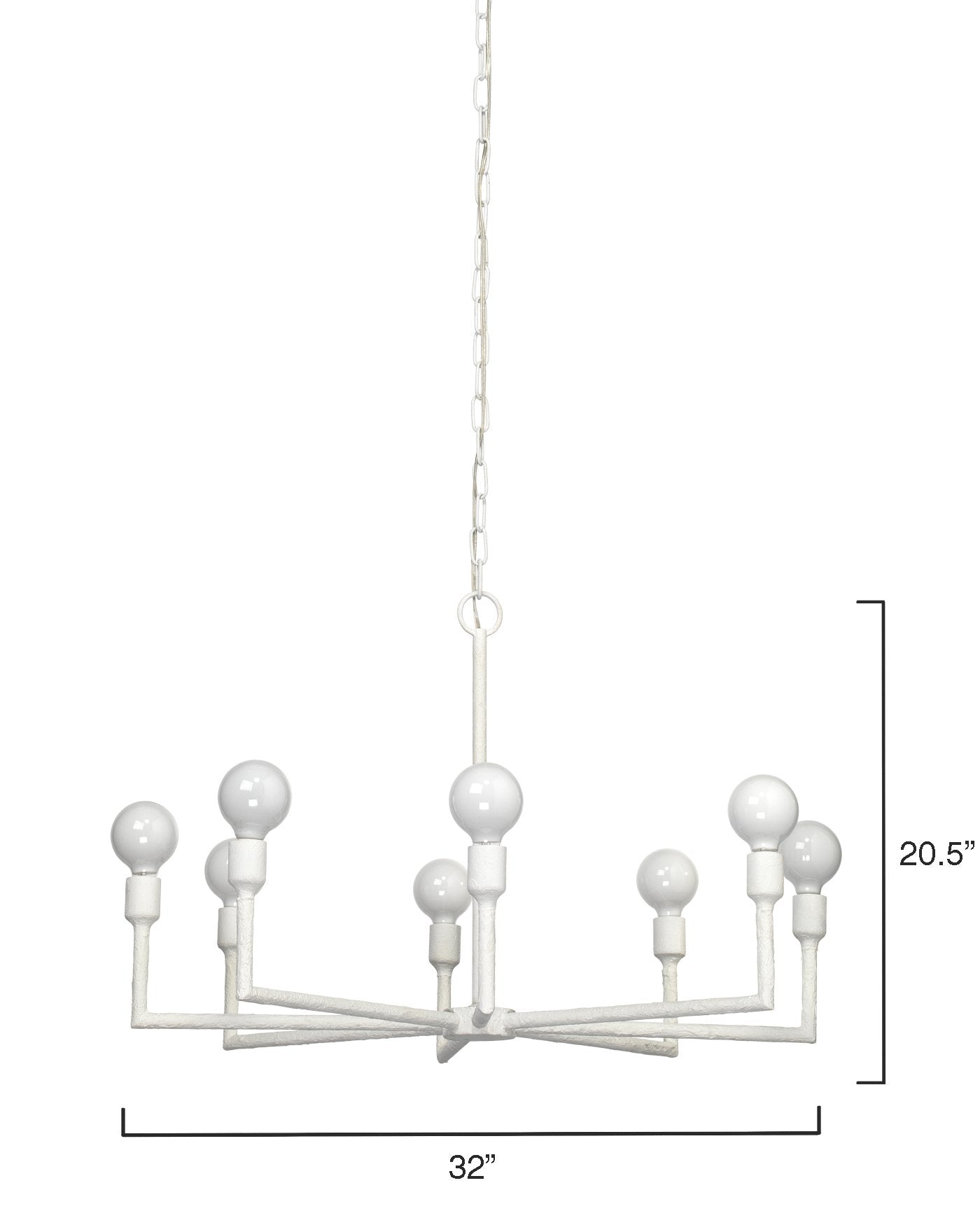 Jamie Young Park Chandelier In White Gesso