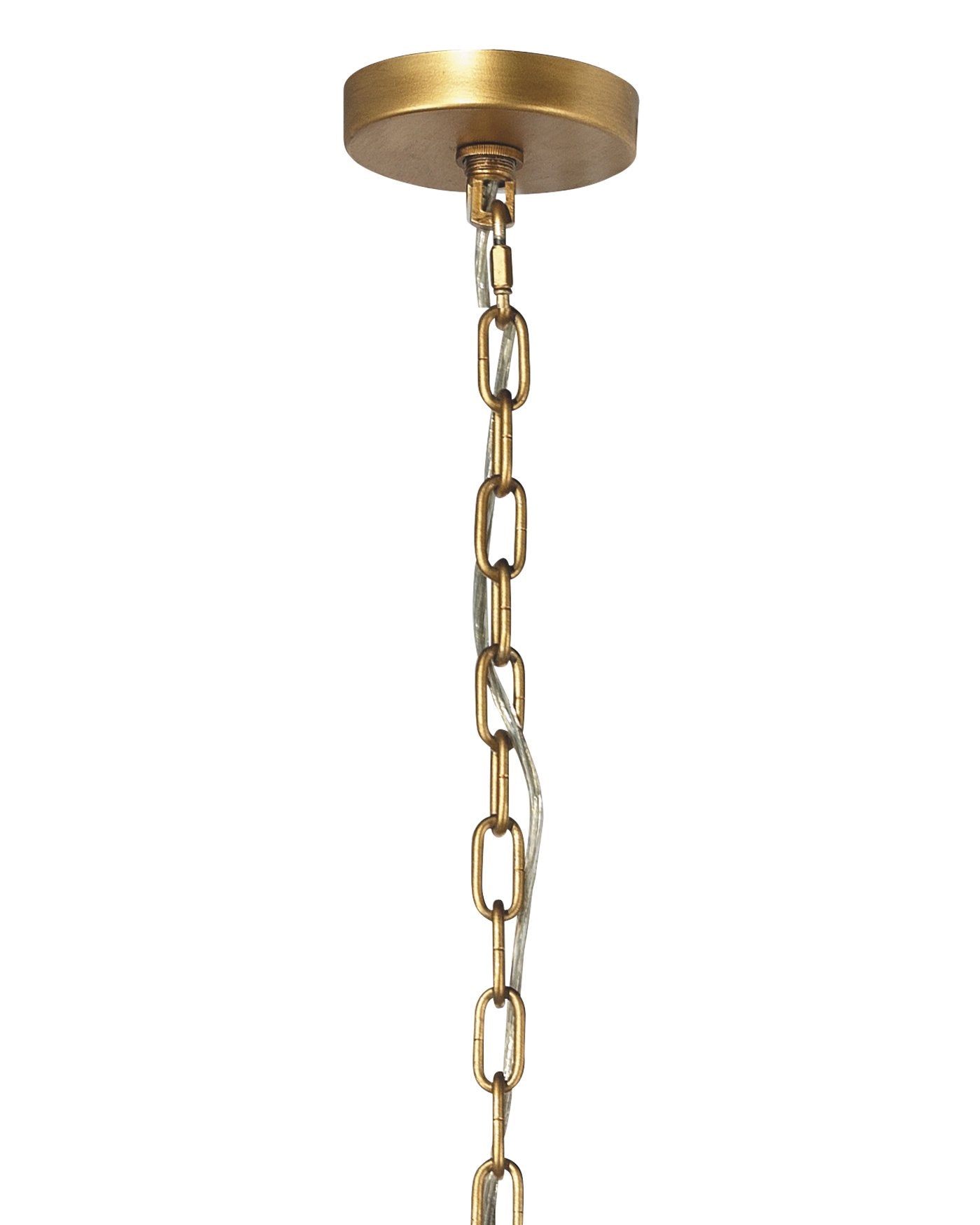 Jamie Young Perignon Three Tier Chandelier In Melted Ice Glass And Antique Brass