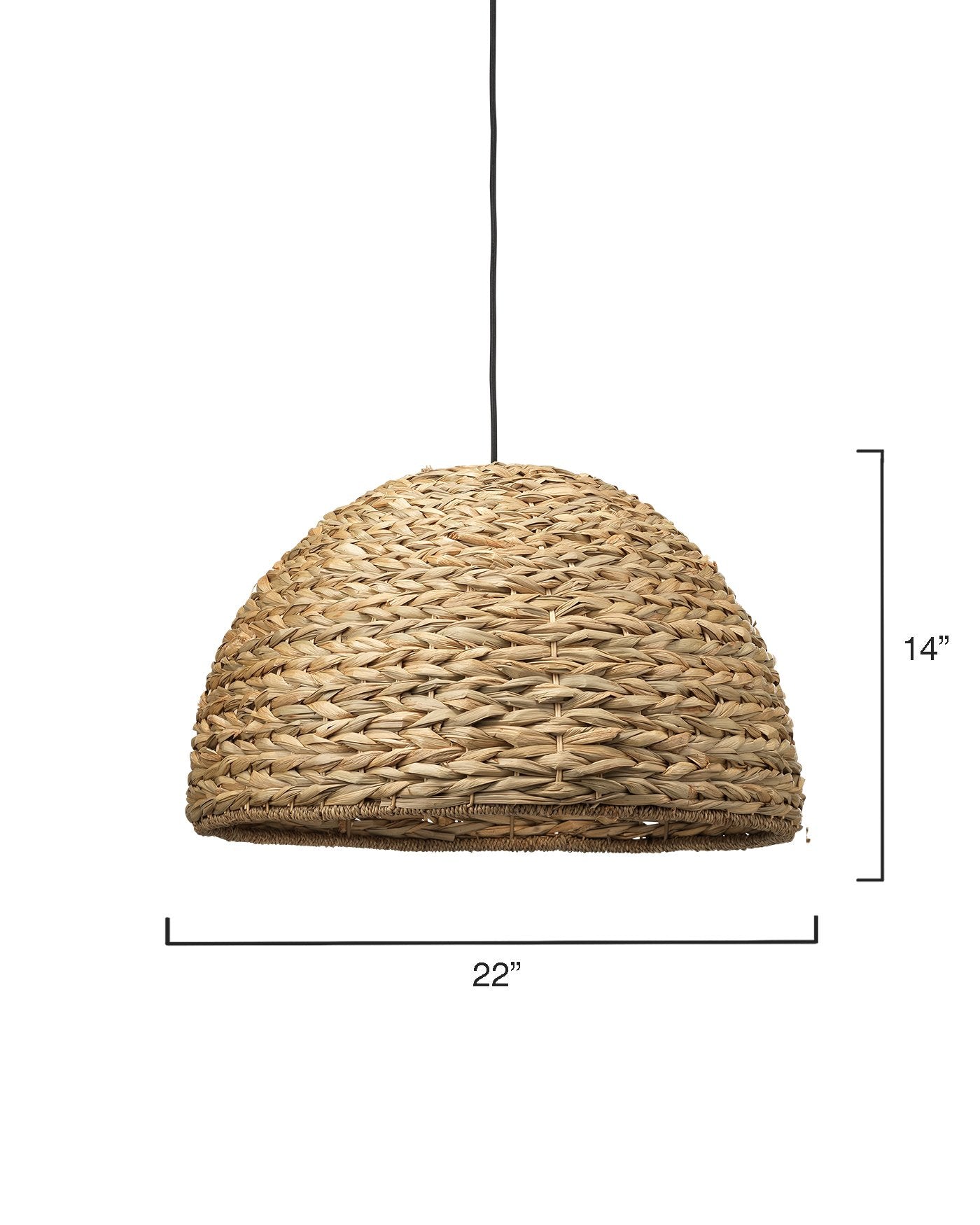 Jamie Young Shoreline Pendant In Natural Seagrass