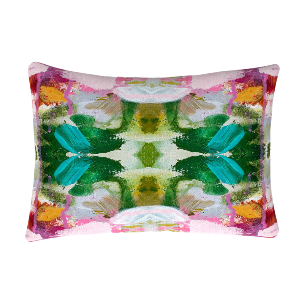 Laura Park Namaste Pink Linen Cotton Pillow