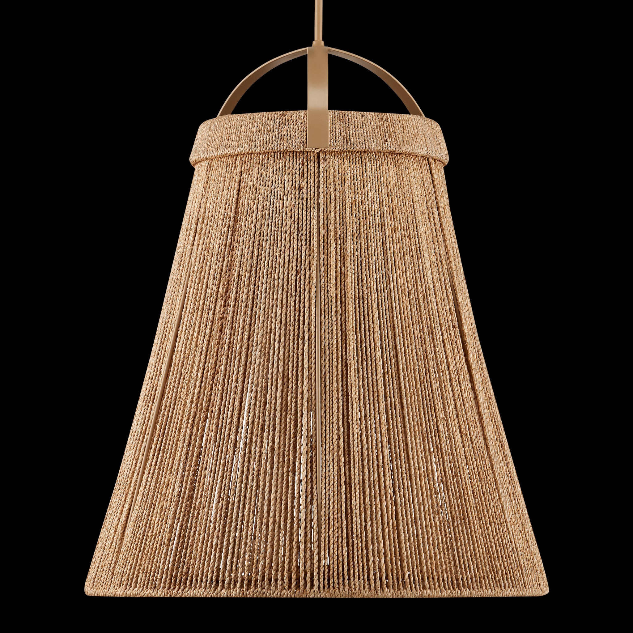 Currey & Company Parnell 27.75" Natural Rope 1 Light Pendant