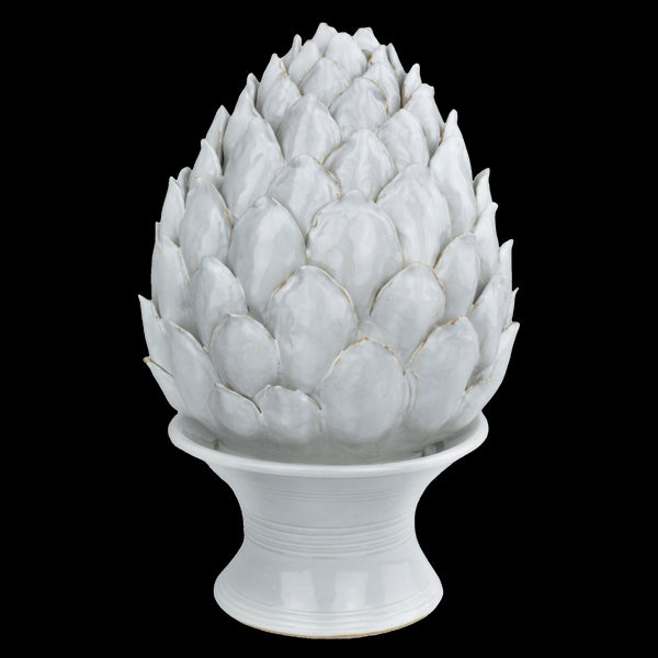 Currey & Company 15.75" Ivory Ceramic Artichoke