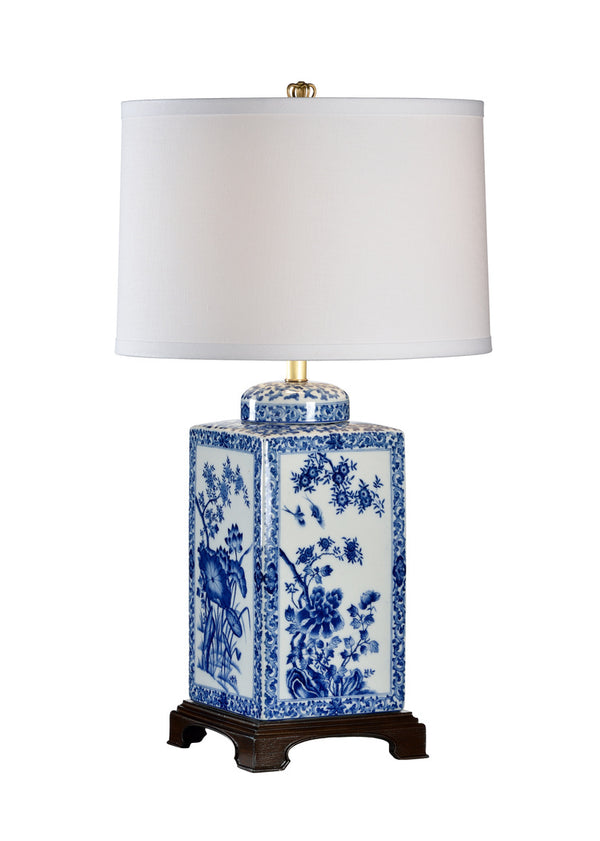 Chelsea House - Lotus Lamp (Lg)  blue