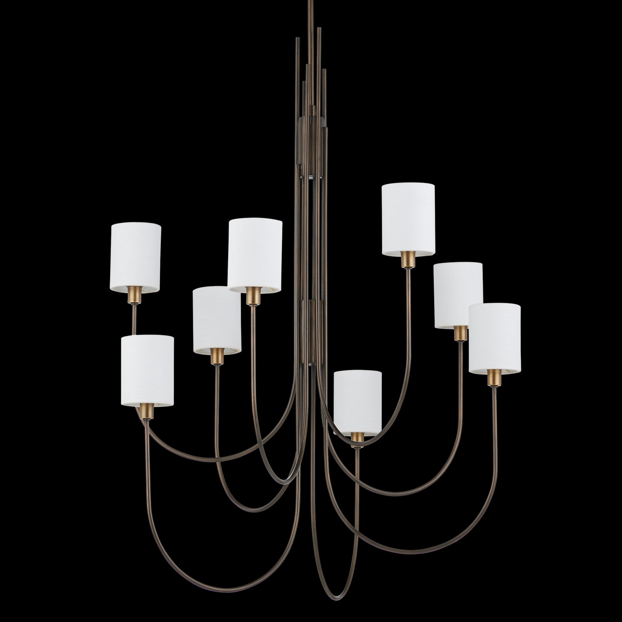 Currey & Company Archetype 32.5" Bronze 8 Light Chandelier