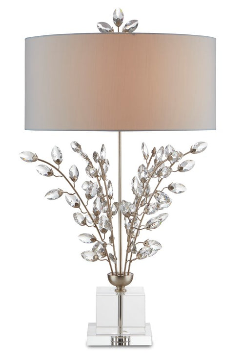 Currey and Company - Forget-Me-Not Silver Table Lamp