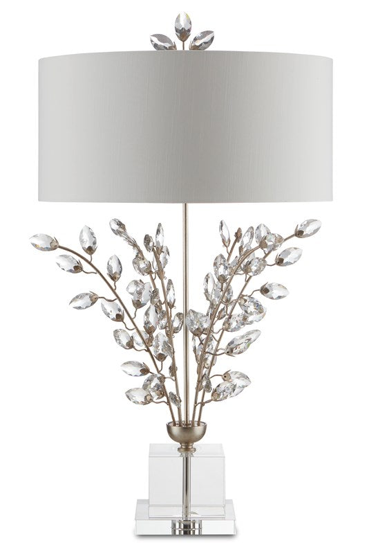 Currey and Company - Forget-Me-Not Silver Table Lamp