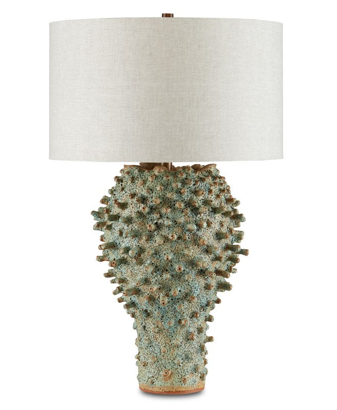 Currey And Company Sea Urchin Green Table Lamp