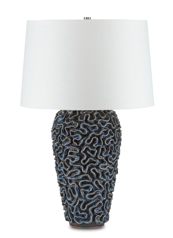 Currey And Company Milos Blue Table Lamp