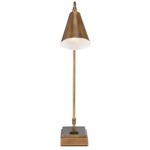 Currey And Company Symmetry Brass Desk Lamp