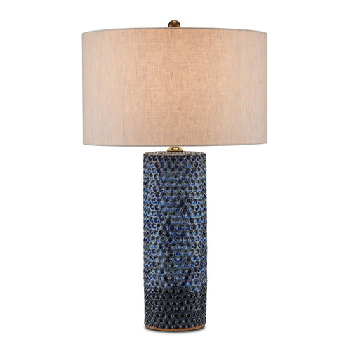 Currey And Company Polka Dot Blue Table Lamp
