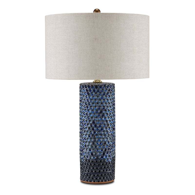 Currey And Company Polka Dot Blue Table Lamp