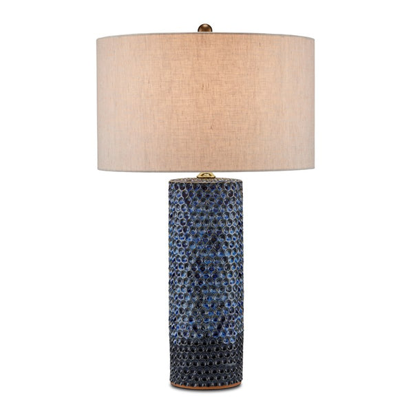 Currey And Company Polka Dot Blue Table Lamp
