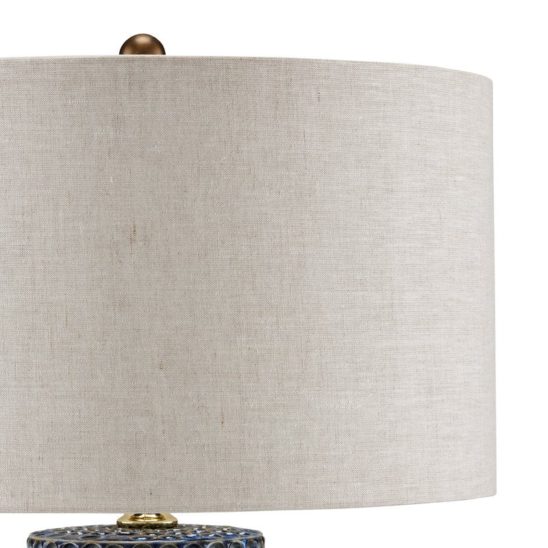 Currey And Company Polka Dot Blue Table Lamp
