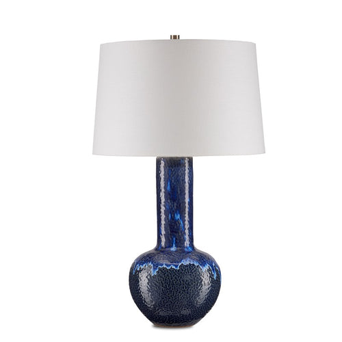 Currey And Company Kelmscott Gourd Blue Table Lamp