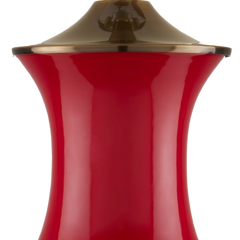 Currey And Company Lilou Red Table Lamp