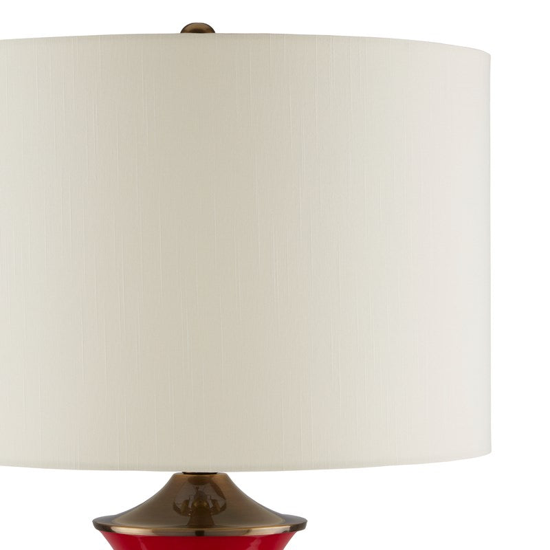 Currey And Company Lilou Red Table Lamp