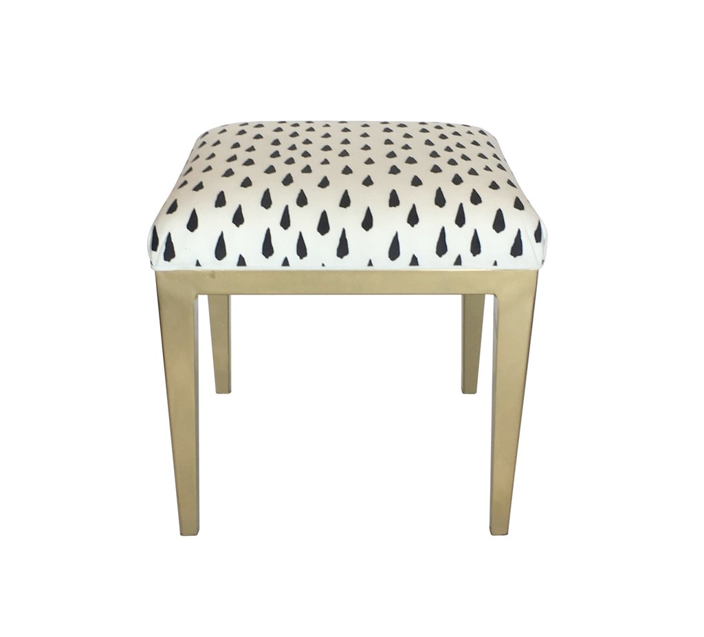 Dana Gibson Frenchy Ottoman in White Minsk