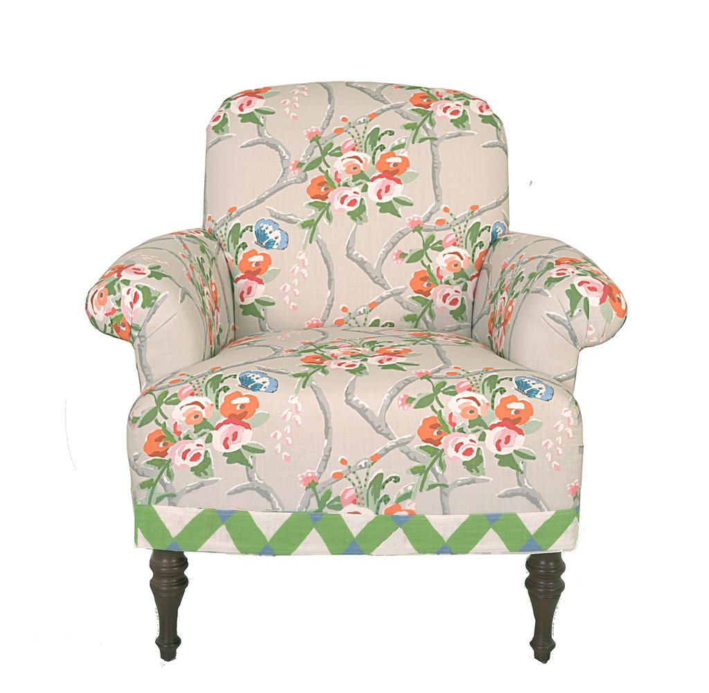 Dana Gibson Josie Club Chair in Chiswell Chintz