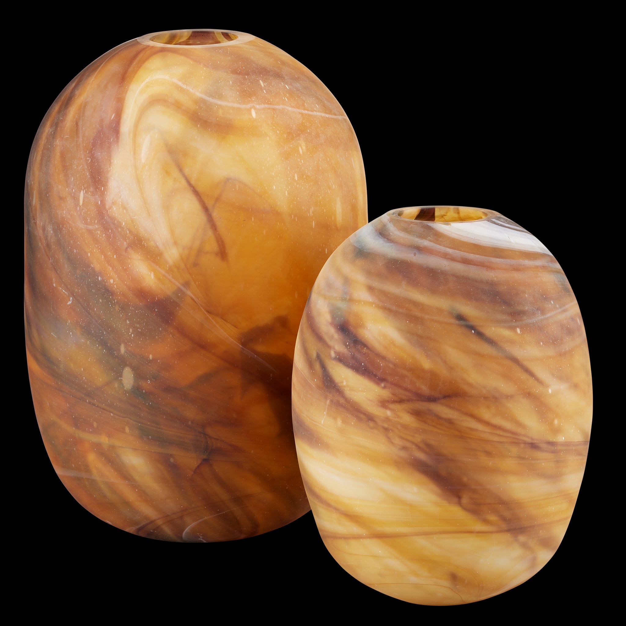 Currey & Company Desert Storm Glass Vase Set Of 2