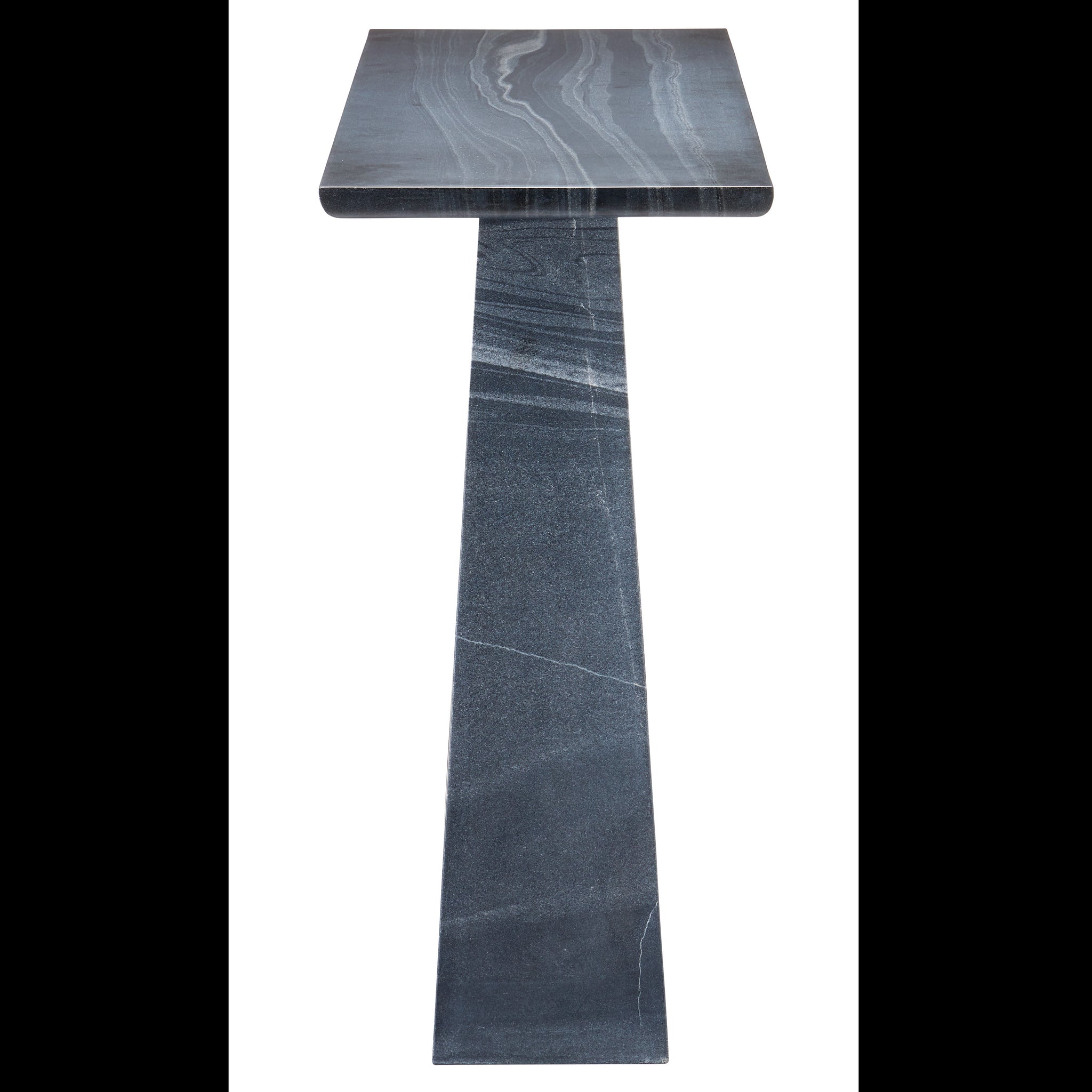 Currey & Company 32" Demi Black Bheslana Marble Console Table