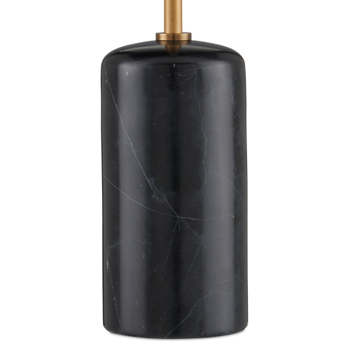 Currey & Company 37" Martini Black Torchiere Table Lamp
