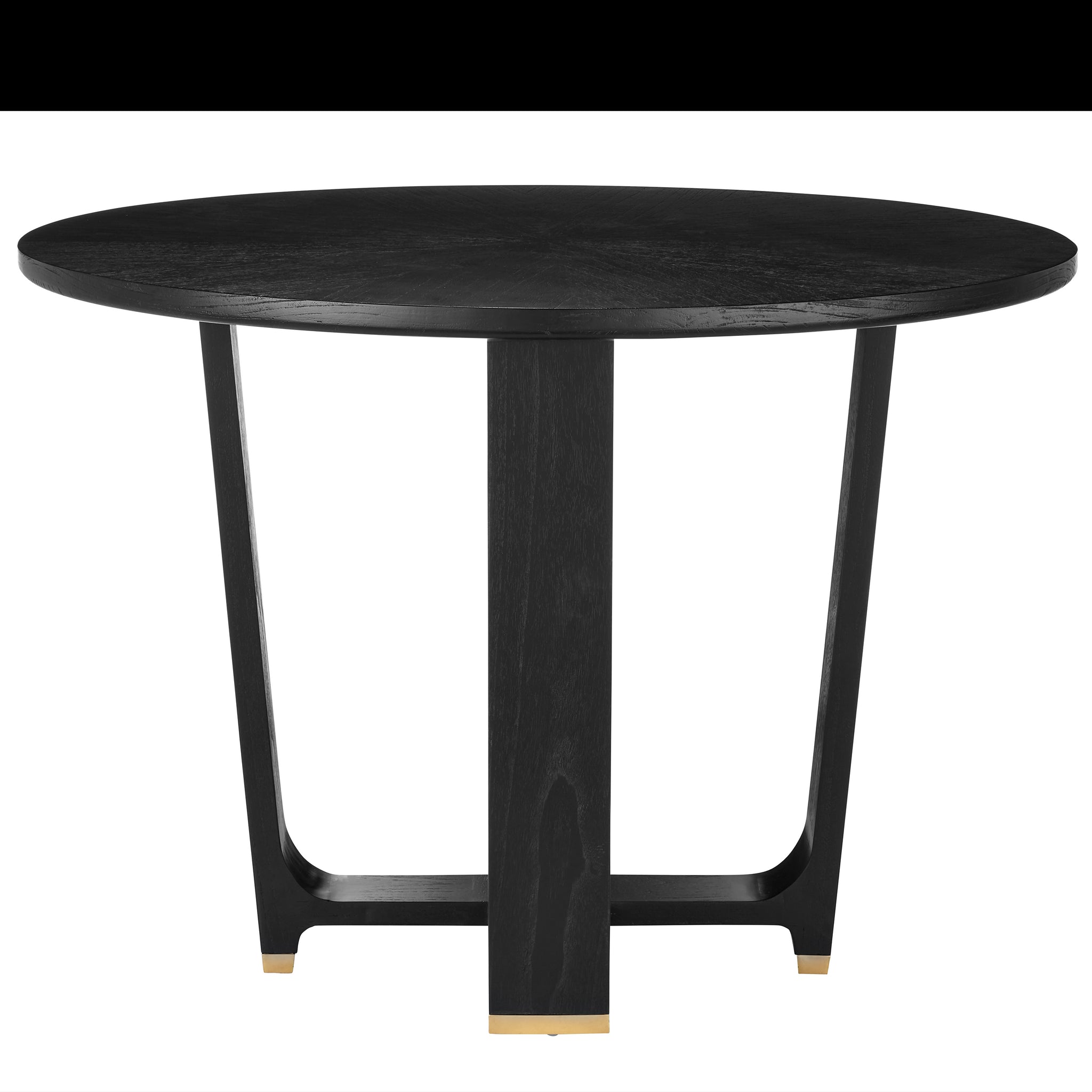 Currey & Company 29.75" Blake Black Mindi Wood Dining Table