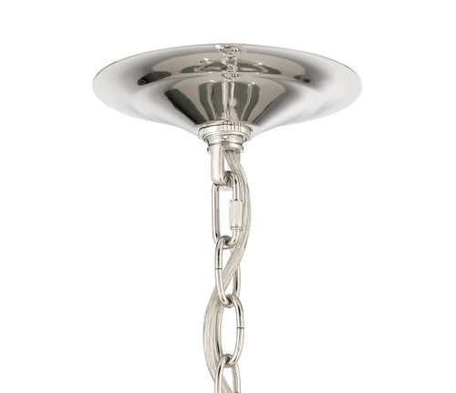 Lumanity Ashland 8 Light Statement Round Nickel Chandelier