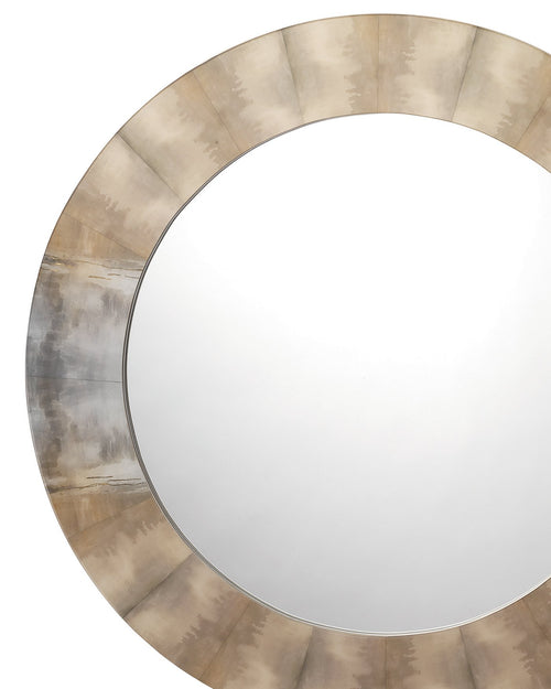 Jamie Young Cloudscape Mirror In Taupe & Slate Lacquer