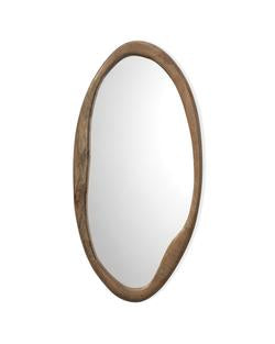 Jamie Young Organic Oval Mirror In Natural Wood