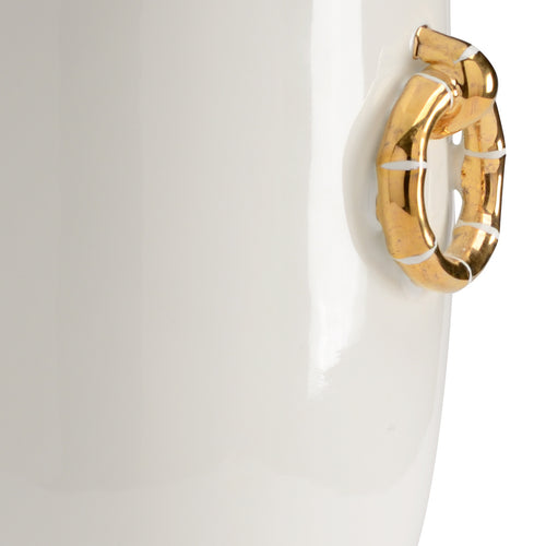 Chelsea House Ring Vase in White and Gold